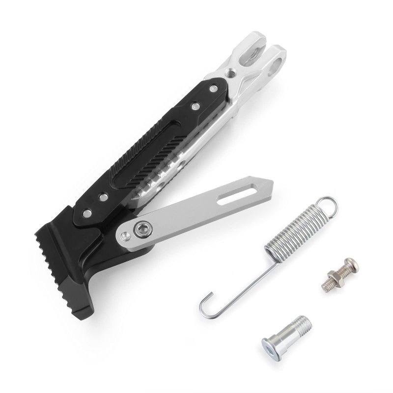 Adjustable Motorcycle Kickstand Universal Aluminum Tripod Holder Side Stand For Scooter Modified Foot With Non Slip Design And