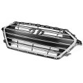 Front Upper Bumper Grille For Hyundai Elantra 2017 2018 Chrome Black Grill Trim