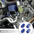 X Autohaux 4pcs An6 Hex Blue Car Hose Finisher Flexible Rubber Pipe Clamp With Screw Band Adapter Fitting For Oil Fuel Water