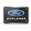 Ipick Image Made For Ford Explorer Black Carbon Fiber Texture Plate Billet Aluminum 2 Inch Tow Hitch Cover