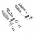 Xkh- Motorcycle Polish Front Rear Foot Peg Footrest Kit Compatible With Honda Cbr 1000rr 2004 2012 600rr 2003 2006 Cb 1000r