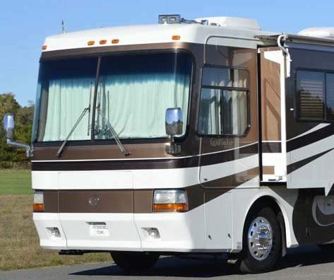 Headlightsdepot For Monaco Windsor 1999-2001 Motorhome Rv Diamond Clear Front Headlights Set