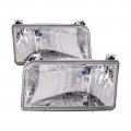 Headlightsdepot For Monaco Windsor 1999-2001 Motorhome Rv Diamond Clear Front Headlights Set