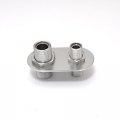 2-port Billet Aluminum Firewall Heater A C Bulkhead Connector Hot Rod Clear Anodized 