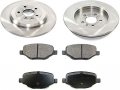 Rear Ceramic Disc Brake Pad And Rotor Kit Compatible With 2011-2014 Ford Edge 