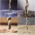 Uxcell High Speed Steel Straight Shank Twist Drill Bit Fully Ground Titanium Coated 4 6mm Drilling Dia 2 Pcs