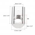 Uxcell M8 T Slot Nuts Roll In Spring T-nut With Ball Carbon Steel For 3030 Series Aluminum Extrusion Profile Rail 8mm 30pcs