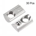Uxcell M8 T Slot Nuts Roll In Spring T-nut With Ball Carbon Steel For 3030 Series Aluminum Extrusion Profile Rail 8mm 30pcs
