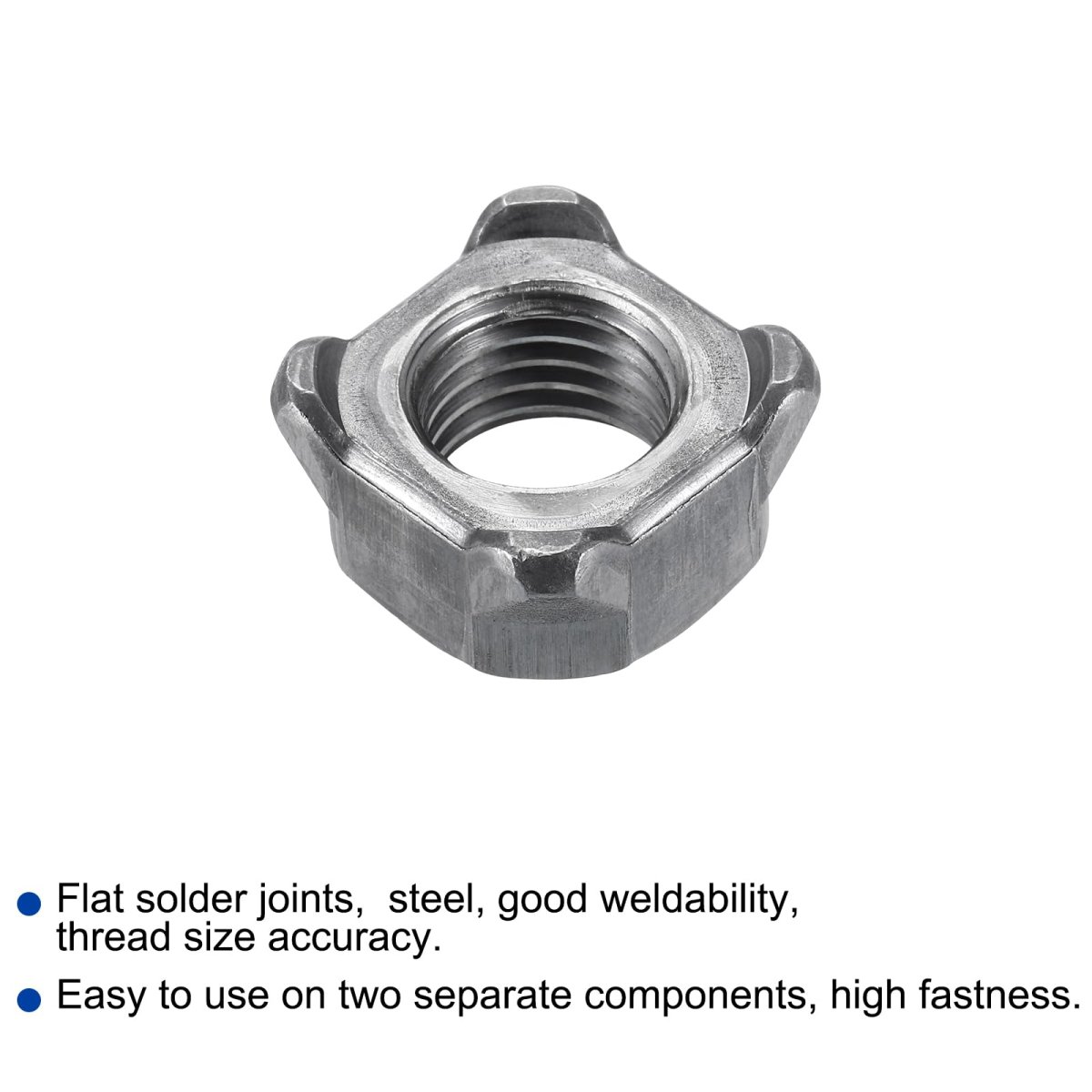 Weld Nuts M16-2 Square Unc Carbon Steel Machine Screw Gray 10pcs