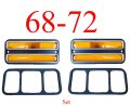 68-72 Chevy 2pc Amber Deluxe Side Lights