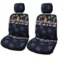 Winnie Fashion 2 Hawaiian Car Seat Covers W Headrest Woody Black And Blue Armrest Customization 