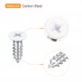 Uxcell St5x16mm White Screws Self Tapping 100pcs Flat Head Phillips Wood For Woodworking