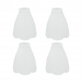 Aspen Creative 23042-4 Transitional Style Clear With Sandblasted Accents Shade 2-1 8 Fitter Size 5 High X Diameter 4 Pack 
