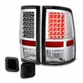Chrome Housing Led Tail Light Full-led Smoke Lens License Plate Lamp Assembly Bundle For 2009-2018 Dodge Ram 1500 2500 3500 