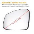 Car Rearview Left Driver Side Mirror Glass Replacement W Backing Plate Convex Heated White For Renault Twingo 2014-2020 Smart