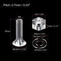 Uxcell M4 X 16mm Plastic Phillips Machine Screws With Nuts And Flat Washers Pc Head Bolts Transparent 20 Sets