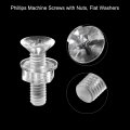 Uxcell M4 X 16mm Plastic Phillips Machine Screws With Nuts And Flat Washers Pc Head Bolts Transparent 20 Sets