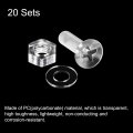 Uxcell M4 X 16mm Plastic Phillips Machine Screws With Nuts And Flat Washers Pc Head Bolts Transparent 20 Sets