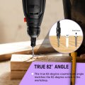 5 Piece Countersink Drill Bit Set For Woodworking 1 4 In Hex Shank Hss Counterbore Hole Bits 6 8 10 12 Sizes 82 Degrees Angle