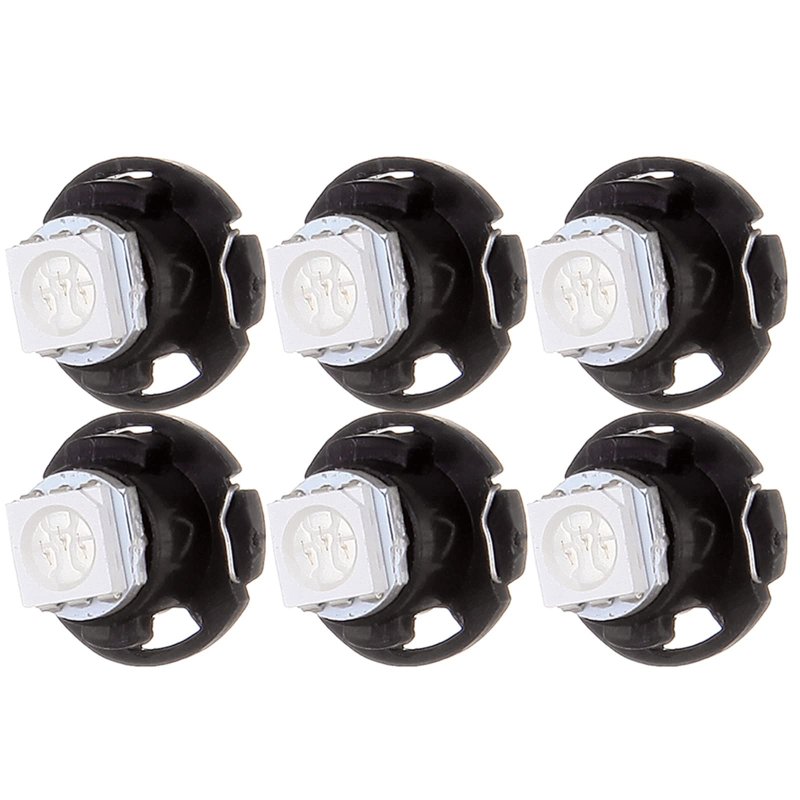 6 Pack T4 7 Neo Wedge A C Light Instrument Panel Gauge Cluster Dashboard Led Bulb Blue