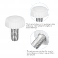 Uxcell 15pcs M6x12mm Threaded Knurled Thumb Screws Zinc Plated Carbon Steel Clamping Knobs Grip Plastic Round Head Thumbscrews