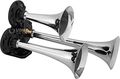 Vixen Horns Vxh2411c Loud 135db 3 Triple Trumpet Train Air Horn With One Compressor Full Complete System Kit Chrome 12v 