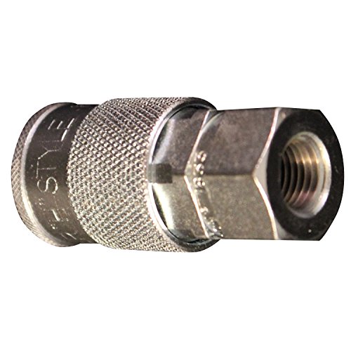 S-1833 1 4 In Fnpt H Style Coupler Alloy Steel Air Tool Fitting 67 Scfm Flow 300 Psi Max Pressure Buna N Seals 250 Degrees F