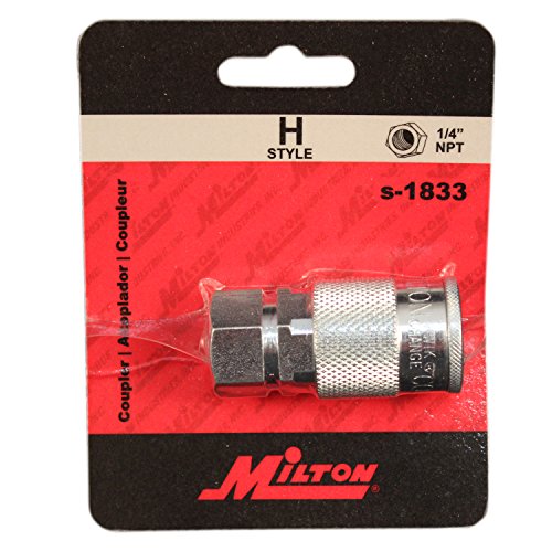 S-1833 1 4 In Fnpt H Style Coupler Alloy Steel Air Tool Fitting 67 Scfm Flow 300 Psi Max Pressure Buna N Seals 250 Degrees F