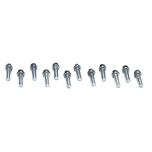 H7977 Zinc Plated Exhaust Header Bolt 5 16-18 X 1 In Pack Of 12 Medium Carbon Steel Grade 2 Hexagon Bolts Silver