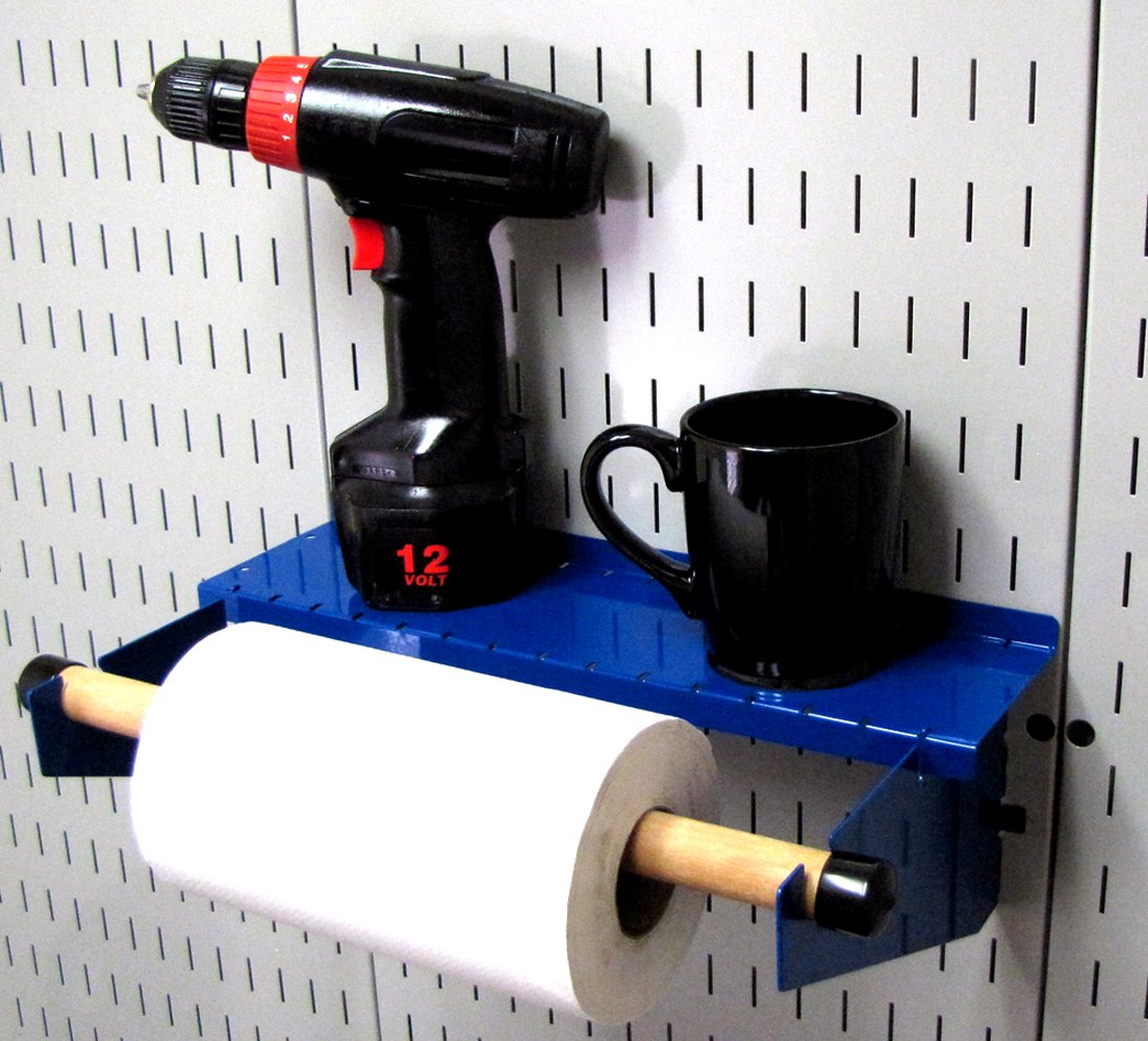 Wall Control Asmhs1694 Bu Pegboard Paper Towel Holder and Dowel Rod