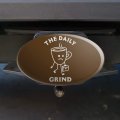 The Daily Grind Coffee Work Funny Humor Oval Tow Trailer Hitch Cover Plug Insert