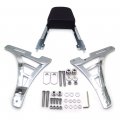 Flame Fire Style Backrest Sissy Bar With Leather Pad Chrome For H-d Sportster Xl883c Xl883r Xl1200r Xl1200c Xl1200s Xlh883