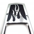 Flame Fire Style Backrest Sissy Bar With Leather Pad Chrome For H-d Sportster Xl883c Xl883r Xl1200r Xl1200c Xl1200s Xlh883