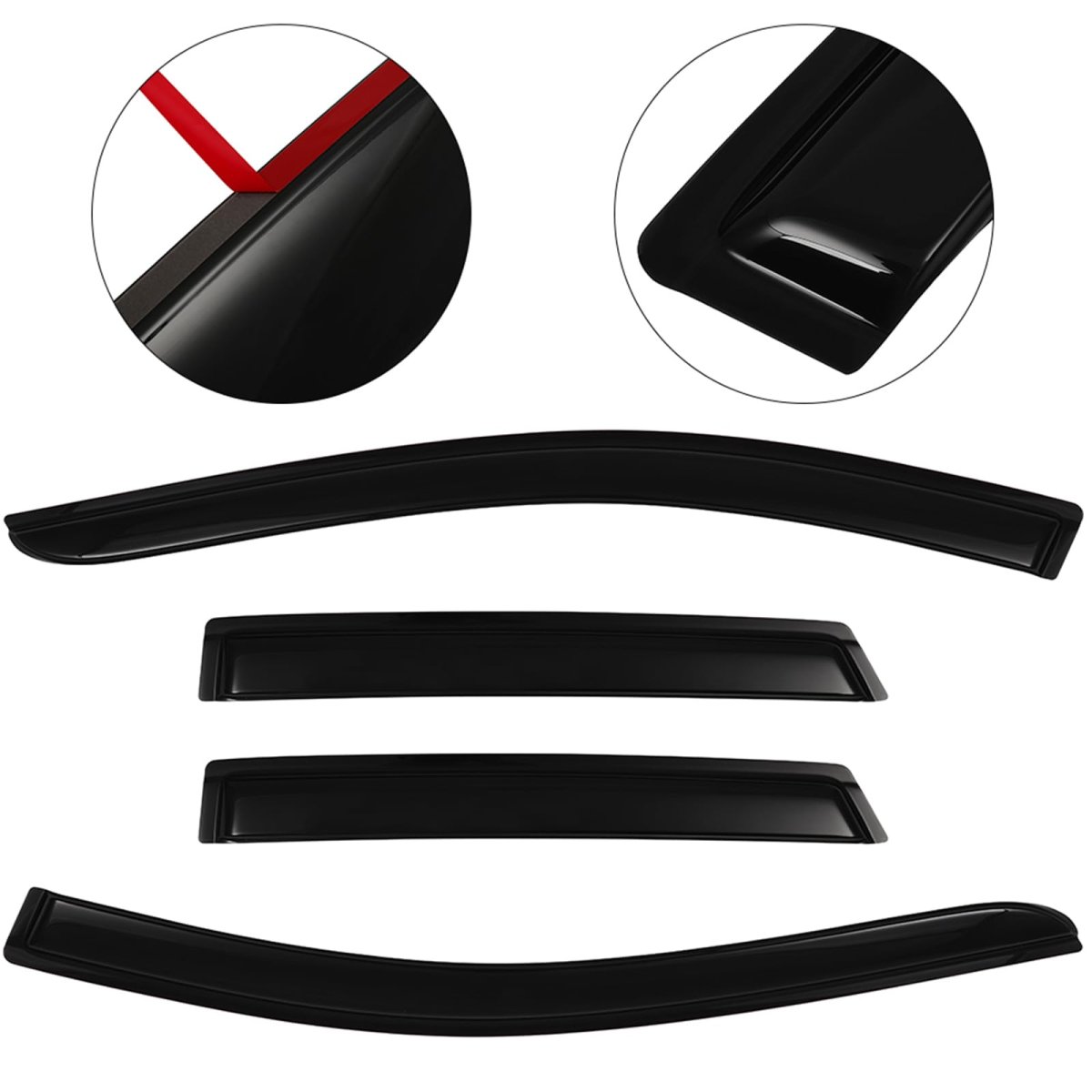 Side Window Deflectors For 2007 2014 Ford Edge And 2015 Lincoln Mkx Tape On Rain Guards Outside Mount Wind Visors 4 Piece Set