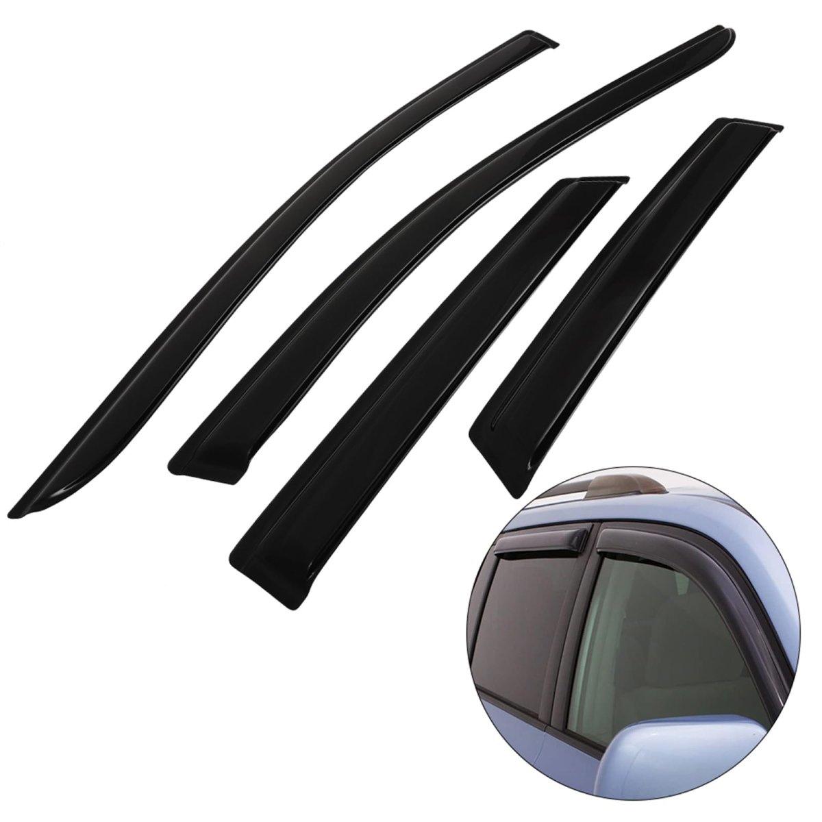 Side Window Deflectors For 2007 2014 Ford Edge And 2015 Lincoln Mkx Tape On Rain Guards Outside Mount Wind Visors 4 Piece Set