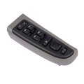 Geluoxi Front Driver Side Door Lock And Power Window Switch Gray Bezel Assembly Replacement For Chevy Avalanche Silverado