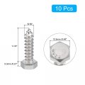 Uxcell Hex Head Lag Screws Bolts 10pcs 5 16 X 1-1 4 304 Stainless Steel Partial Thread Wood