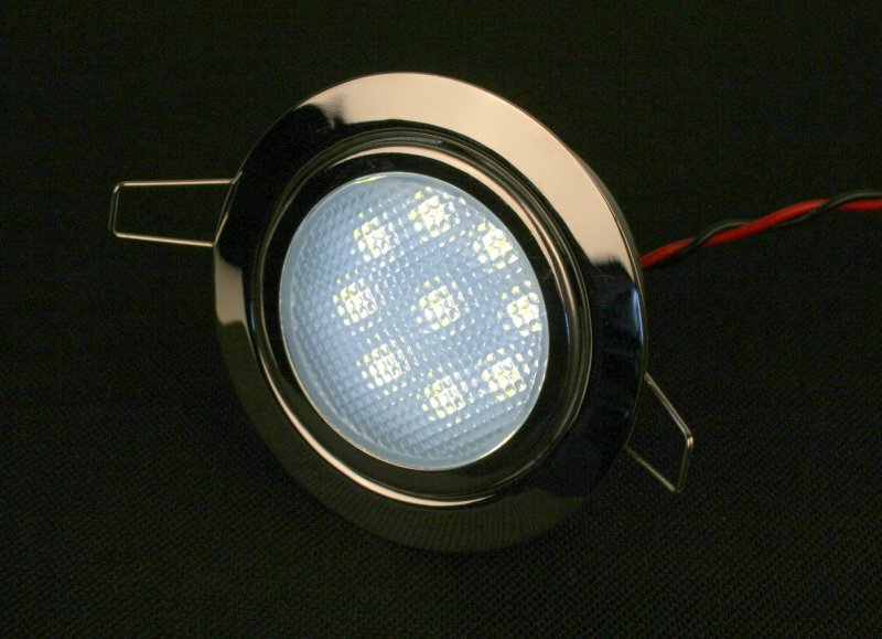 Led Dome Light High Power 2 3 Downlight 12vdc Cool White Waterproof 200 Lumen Recessed Mount Marine Auto Truck Rv And Aircraft