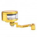 Qiilu Brake Oil Cup Front Fluid Reservoir Cnc Aluminum Motorcycle Motorcbike Set Fit For Zx 6r 9r 10r Gold