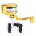 Qiilu Brake Oil Cup Front Fluid Reservoir Cnc Aluminum Motorcycle Motorcbike Set Fit For Zx 6r 9r 10r Gold