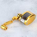 Qiilu Brake Oil Cup Front Fluid Reservoir Cnc Aluminum Motorcycle Motorcbike Set Fit For Zx 6r 9r 10r Gold