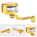 Qiilu Brake Oil Cup Front Fluid Reservoir Cnc Aluminum Motorcycle Motorcbike Set Fit For Zx 6r 9r 10r Gold