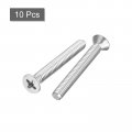 Uxcell 1 4-20x2 Flat Head Machine Screws Phillips 304 Stainless Steel Bolts 10pcs