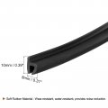Uxcell U Channel Edge Trim 13 1ft Length Rubber Guard Seal Strip Protector Fit For 3-4mm 5 16 W X 25 64 H Black