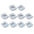 T Nuts 50pcs Nickel Plated Carbon Steel Slot Bolts 2020 Series M4 Hammer Head Fastener Sliding For Aluminum Extrusion Profile 