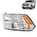 Headlight Assembly Front Headlamp Left Driver With Bulbs Fit Dodge Ram 1500 2500 3500 2009-2018 Factory Bumper Headlamps Faros