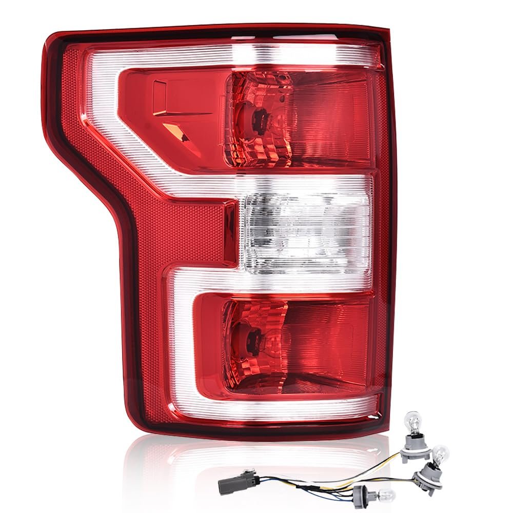 G-plus Tail Light Compatible With Ford F150 2018 2019 2020 Rear Lamps W Bulbs Wiring Harness Red Left Driver Luces Traseras