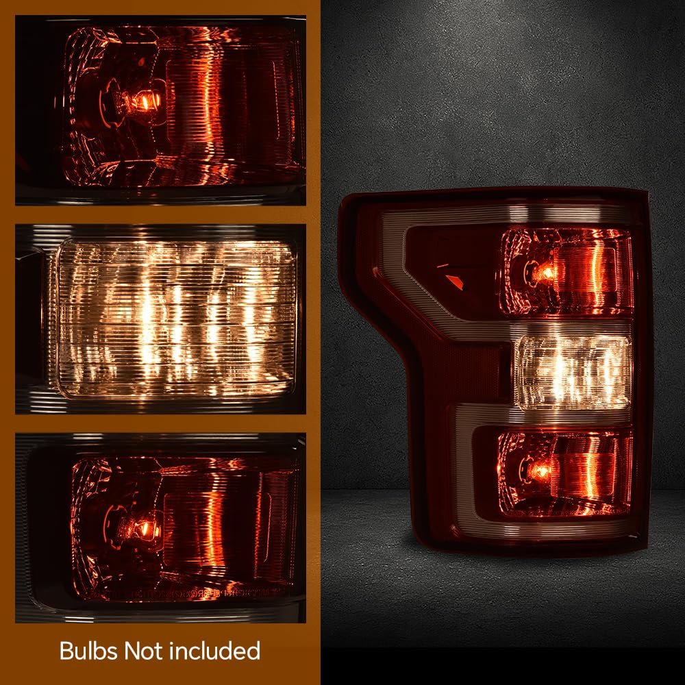 G-plus Tail Light Compatible With Ford F150 2018 2019 2020 Rear Lamps W Bulbs Wiring Harness Red Left Driver Luces Traseras