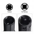 Uxcell 1 2 Drive Socket Accessory Set3mm Deep 6-point Impact 3 Length And 1 4 Hex Shank Adapter