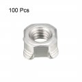 Uxcell Weld Nuts M4 Square Unc Coarse Carbon Steel Machine Screw Silver Pack Of 100